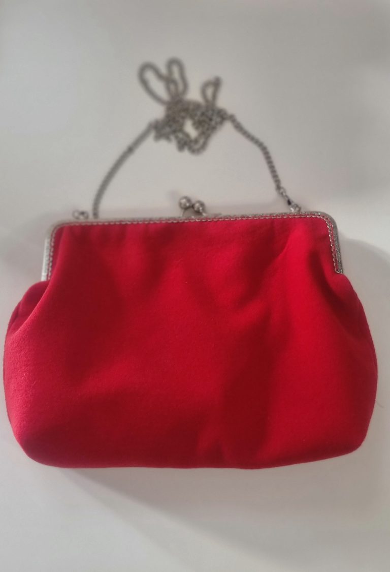 Wool Cashmere Frame Clutch Bag