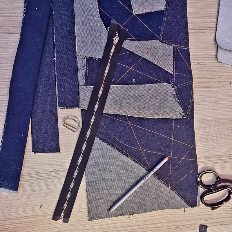 Patchwork Denim Tote Bag