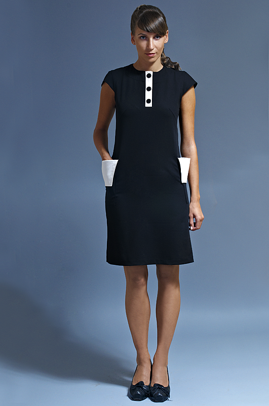 Modern & Chic Business Dress. Trendy Classic Dress/ Bibi Sakalieva