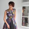 Floral print mini kaftan shirt dress