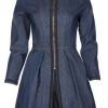 Denim kaftan coat