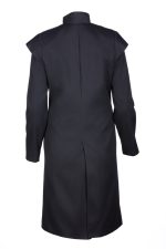 asymmetric women's trench coat in black