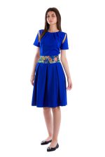 cut out royal blue formal dress