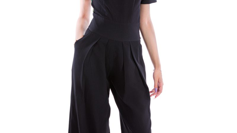 Elegant jumpsuit. Wedding guest cut-out jumpsuit for women