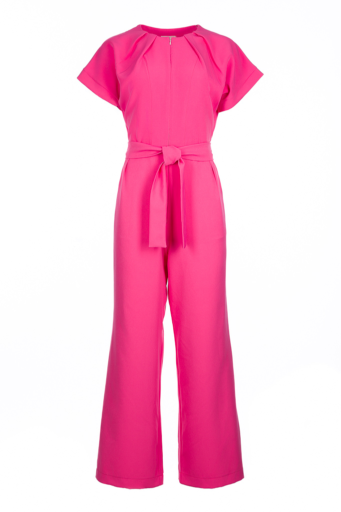 wide-leg pink women's jumpsuit