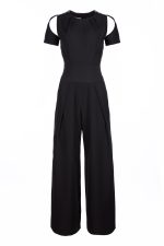 cut-out formal black jumpsuit