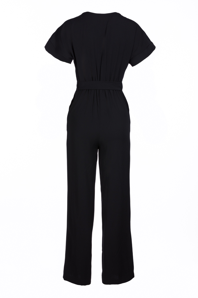 Black elegant jumpsuit for women.