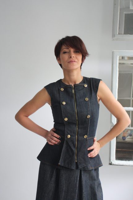 Denim Sleeveless Women's jacket