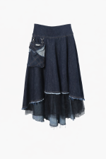 Extravagant Denim Skirt: