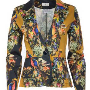 Women’s floral and bird blazer