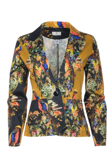 Women's floral and bird jacket for independent women