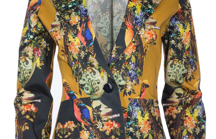 Women's floral and bird jacket for independent women