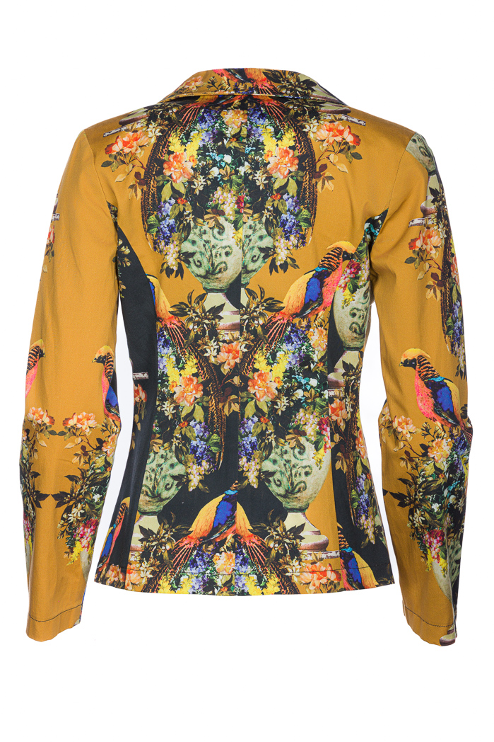 Women's floral and bird blazer for spring/summer seasons