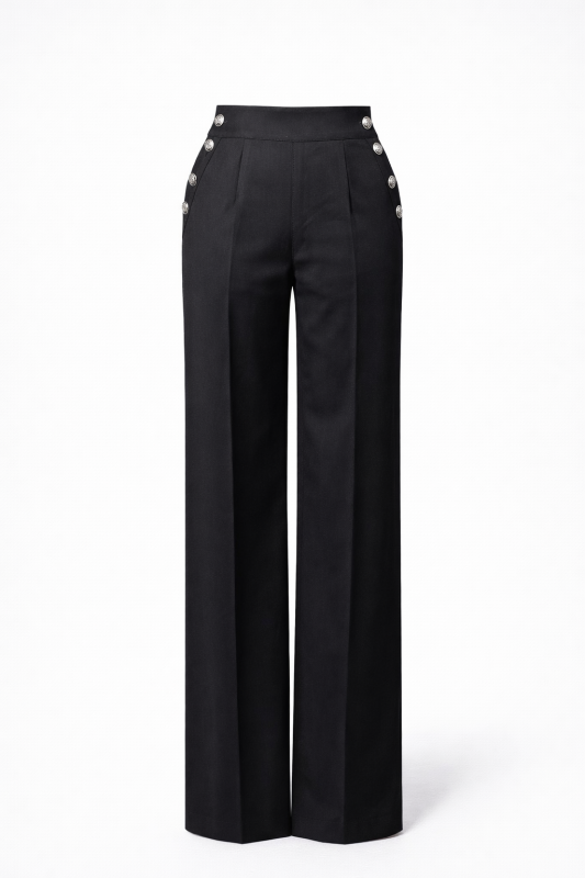 High Waisted Black Pants for Women