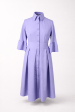 Timeless Elegance in Purple Discover this elegant purple midi dress with an open back, a design that combines classic femininity with modern style. Made from premium viscose, the fabric is soft, breathable, and comfortable – perfect for warm spring days and summer nights. Design Details That Make a Difference Wide waistband that highlights and softens the waistline Elbow-length bell sleeves for a graceful touch Hidden side pockets – stylish and practical Chic open back detail, wearable with the right bra Pleated skirt for movement and a feminine silhouette A Dress for Every Occasion From office wear to evening events, this purple midi dress adapts to your lifestyle. Pair with heels for a sophisticated look, sandals for a casual vibe, or statement accessories for weddings, parties, and cocktails. Handmade Quality by BIBI SAKALIEVA Part of the BIBI SAKALIEVA collection, this dress is handmade with precision. It reflects timeless elegance, modern confidence, and the art of true craftsmanship. Key Features Color: Purple Length: Midi Fabric: High-quality viscose Fit: Feminine pleated silhouette Details: Open back, bell sleeves, hidden pockets