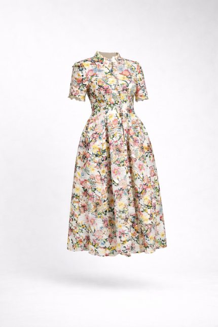 Wedding guest floral dress