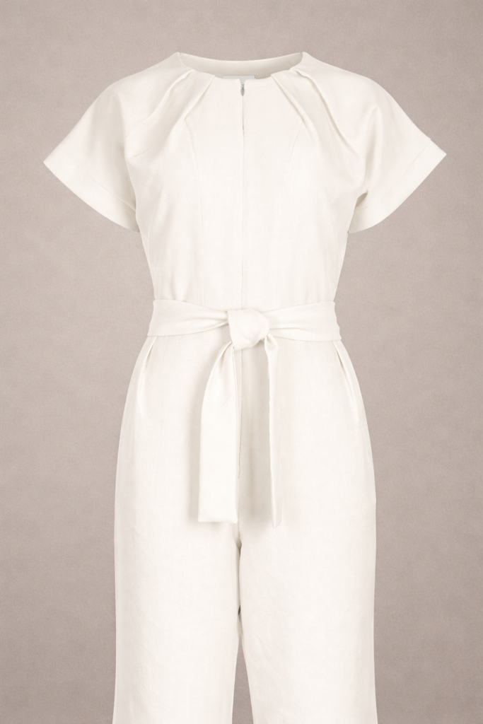 Cloud white jumpsuit for women