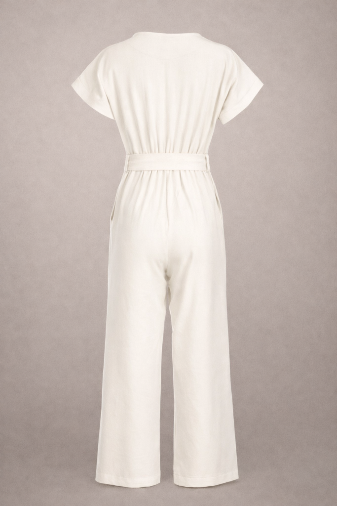 Cloud white jumpsuit for women